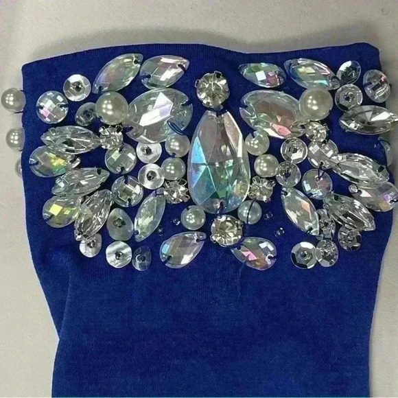 City Triangles Cocktail Dress For Women Royal Blue Sz M Long Sleeve - Picture 8 of 10